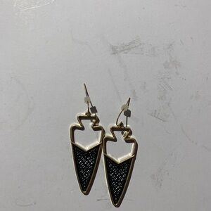 Elegant Black and Gold Earrings